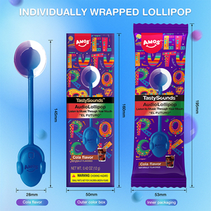 Permen Lollipop Rasa Cola Amos Delicious <span class=keywords><strong>Funny</strong></span>, Manis, dengan Musik Audio, Mainan Permen - Product Image 4