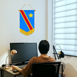 Wholesale Mini Pennant Car Flags Democratic Republic of the Congo Wall Decor <b>Small</b> Ornaments Hanging Digital Printing - Product Image 2