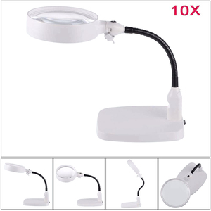 Ángulo ajustable iluminado 10X <span class=keywords><strong>lupa</strong></span> de escritorio <span class=keywords><strong>para</strong></span> pintar joyería en miniatura pasatiempos manualidades costura - Product Image 3
