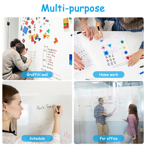 1 ensemble d'autocollants tableau <span class=keywords><strong>blanc</strong></span> autocollants, réutilisables, effaçables à sec, sans résidus, certifiés ROHS REACH pour le bureau, la maison et l'école - Product Image 6