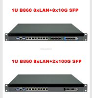 Servidor en Rack 1U B860, Firewall OPNsense, Dispositivo de Seguridad de Red VPN, 10G/25G/100G SFP, 8*i226-V, 2.5G LANs, Router U5 225, PC