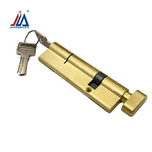 Golden Appearance Single Open Euro Profile Solid Brass Door Mortise Lock Cylinder