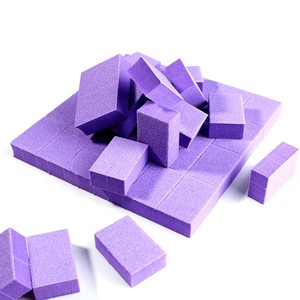 Fourniture d'ongles en gros Mini bloc tampon à ongles violet à 2 faces 100/180 grain jetable bloc de polissage éponge bloc de ponçage - Product Image 2