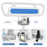 Barrière latérale de lit d'hôpital en PP ABS moulé par soufflage, pliable, couleur personnalisée, avec indicateur d'angle pour les soins aux personnes atteintes de démence