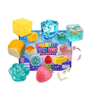 Ensemble de 8 jouets sensoriels en TPR à succès, boîte surprise, jouet à pression à récupération lente pour soulager le stress, jouet sensoriel pour les doigts - Product Image 1