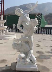 Escultura de hombre y mujer desnuda griega de tamaño real de mármol blanco famoso tallado a mano - Product Image 5