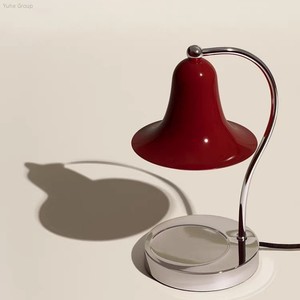 Vintage Metal Curved Arm Bedside & Decorative Table Lamps Bell Shade Aromatherapy Dimmer Function European/American Design - Product Image 1