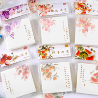 Bloc de Notas Adhesivas con Diseño Colorido y Bonito, Material de Papel de Impresión Digital con Caligrafía, Bloc de Notas Personalizado con Arte Chino Vintage