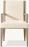 Fauteuil de salle à manger en bois massif chêne clair, pieds coniques, coussin bouclé, structure géométrique moderne, chaise d'appoint pour salle à manger