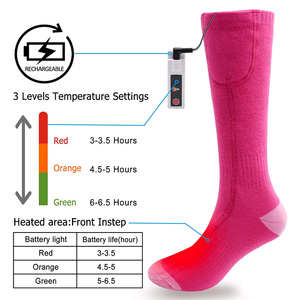 Chaussettes thermiques épaisses antidérapantes à batterie Rechargeable par usb, bas thermiques, pour la chasse et l'équitation - Product Image 2