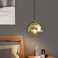 Lampe suspendue ronde en verre de style minimaliste nordique, lampe suspendue moderne de luxe pour chambre à coucher, salon, hôtel, décoration