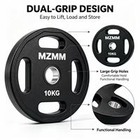 MZMM P1107 pour plaques de poids réglables à quatre poignées, revêtement TPU résistant à l'usure, portable pour entraînement croisé et usage commercial