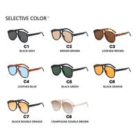 Lunettes de soleil rétro unisexes à double pont, verres UV400, monture PC, style urbain, pour activités de plein air, cadeau pour femmes et hommes