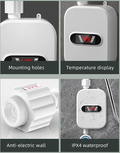 Nouvel Arrivage Chauffe-eau Électrique Instantané en Acier Inoxydable pour Salle de Bain, Ensemble Robinet de Douche - Product Image 2