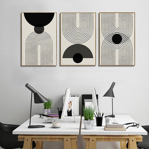 Orijinal sanat fabrika toptan yeni tasarım hattı 3 adet soyut dağ tuval orta yağ oturma odası ev dekor için - Product Image 2