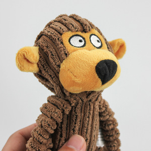 Maymun Hippo yavrularını kadife <span class=keywords><strong>Pet</strong></span> oyuncak gıcırtılı peluş yumuşak köpek oyuncaklar - Product Image 5