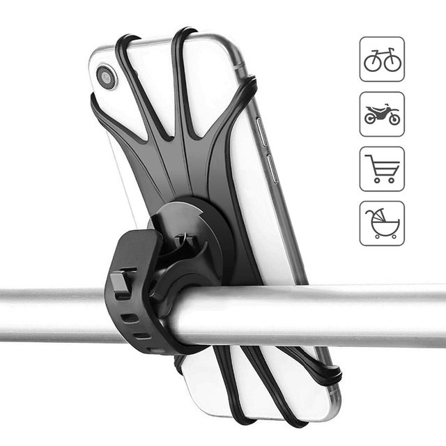 Storage Organizer, Custom 360 Rotation Motorcycle Bicycle Universal Silicone Cell Phone Holder Waterproof Mobile Phone Holders