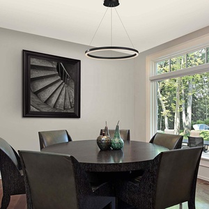 Grand Lustre Moderne de Plafond Cercle Linéaire LED Anneau <span class=keywords><strong>Suspension</strong></span> <span class=keywords><strong>Scandinave</strong></span> Industriel Ferme Minimaliste Facile <span class=keywords><strong>Suspension</strong></span> - Product Image 6