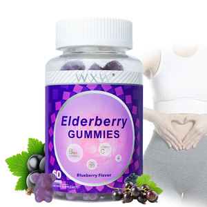 WXW Stock de musgo marino y gominolas de saúco, vitamina C, gominolas antioxidantes, gominolas negras de saúco - Product Image 1