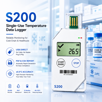 Registrador de Temperatura S200 con Exportación USB a PDF para Transporte de Vacunas y Alimentos en Cadena de Frío, 30/60/90/120 Días