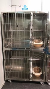 Équipement vétérinaire OSCAT <span class=keywords><strong>Cage</strong></span> à presser pour chat vétérinaire EC-4 Instrument vétérinaire Cages pour chat vétérinaire - Product Image 4