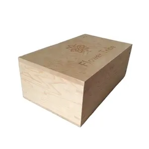 Maple Wood Gift USB Photo Storage Wedding Box Natural Polished Color