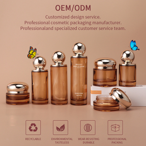 ขวดน้ำหอมแก้วสีเหลืองอำพันขนาด30มล. 50มล. 100มล. แบบพกพาขวดน้ำหอมแก้วใสทรงกลมพร้อมบรรจุภัณฑ์ - Product Image 4