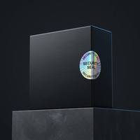 Rouleau d'autocollants holographiques personnalisés, impression de logo laser arc-en-ciel, étiquettes imperméables en PET synthétique pour l'emballage des produits