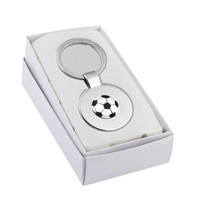 Llavero de Fútbol de Metal Plateado con Diseño de Balón de Fútbol, Regalo Promocional - Product Image 3
