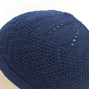 Chapeau Kufi moderne en mélange de coton avec bonnet en tricot extensible et chapeau Kopiah uni pour hommes, populaire et adapté à la plupart des tailles de tête - Product Image 2