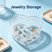 Boîte en plastique transparente en forme de cœur SUNSHING pour cadeaux de mariage, bonbons, bijoux, conteneur vide pour friandises, emballage cadeau en acrylique