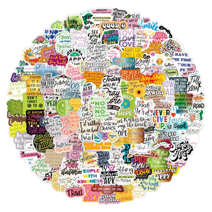 Fabricant de phrases de récompense Mots de motivation inspirants positifs Autocollants découpés en vinyle pour ordinateur portable Skateboard - Product Image 3