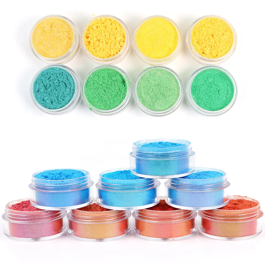 Niet Giftig Synthetische Mica Parel Pigment Voor Make Up Cosmetische Grade Chameleon Mica Poeder