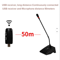 Microphone sans fil à col de cygne UHF avec récepteur USB pour PC, ordinateur portable, enseignement, discours, microphone de classe