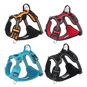 New Style Dog Harness Pet Chest And Back Strap Anti Loosening Soft Breathable Dog Chest And Back Wholesale