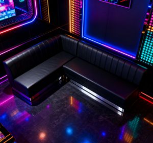 Canapé de bar KTV commercial moderne à structure métallique durable et écologique personnalisé pour les salons de narguilé VIP Discothèques Cafs - Product Image 2