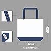 Cotton <strong>Canvas</strong> <strong>Tote</strong> Bag Reusable Grocery Shopping Cloth Bag Fashionable Two-Tone <strong>Totes</strong> for Crafts DIY Your Creative Designs - Product Image 4