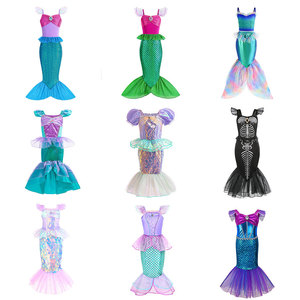 ชุดเดรสเจ้าหญิงลายเกล็ดปลาคอลเลคชั่นลิตเติ้ลเมอร์เมดสำหรับเด็กผู้หญิง แขนเสื้อผ้าตาข่ายแฟนซี ขายส่ง ชุดคอสตูมสำหรับทีวีและภาพยนตร์ - Product Image 2