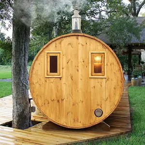 Manufacturers Wholesale Log Wooden Sauna Steam Sauna house