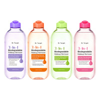 Eau nettoyante douce pour le visage, les lèvres et les cils, hydratante, démaquillante, 3 en 1, eau démaquillante biodégradable, 400 ml