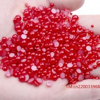 Perles demi-rondes 1.5 2 3 4 5 6 8mm grand paquet coloré bricolage dos plat résine acrylique perles en vrac pour Nail Art décoration de téléphone