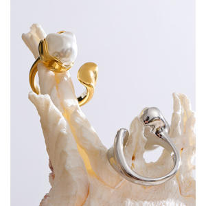 XY 1685เครื่องประดับแฟชั่นแหวนไข่มุกบาร็อคแบบไม่ก่อให้เกิดอาการแพ้ - Product Image 5