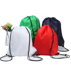 Sac à dos de sport en nylon personnalisé avec logo imprimé pour la salle de sport et l'extérieur, sac à cordon étanche en polyester Oxford 210D 420D - Product Image 1