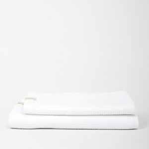 Ensemble de 2 serviettes pour le visage et le bain Etna, en coton 100 %, texture gaufrée à l'extérieur, doux à l'intérieur, pour un usage quotidien - Product Image 5