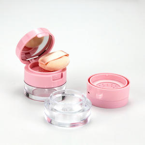 กล่องใส่แป้งพัฟแบบมีกระจก ขนาดเล็ก พิมพ์โลโก้ได้ สำหรับใส่บลัชออน แป้งฝุ่น 3 กรัม 5 กรัม พร้อมพัฟ - Product Image 2