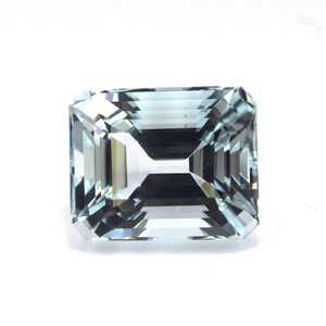 Piedra preciosa facetada Octágono blanco nieve aguamarina natural 41,00 Cts 6,5 MM fractura llena - Product Image 3