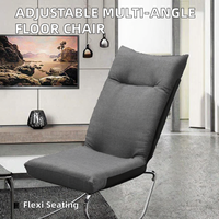 Chaise pliante à siège bas souple de Style japonais Portable 6 vitesses de régulation multi-angle réglable sièges au sol tissu rempli de mousse