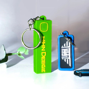 Tùy chỉnh OEM Tùy chỉnh không có tối thiểu logo cao su 3D mềm <span class=keywords><strong>PVC</strong></span> <span class=keywords><strong>Keychain</strong></span> vòng chìa khóa - Product Image 2