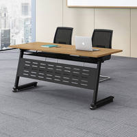 Bureau mobile moderne réglable, pliable et extensible, combinaison table et chaise de formation, table longue, bureau d'assemblage éducatif
