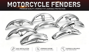 Guardabarros Trasero de Motocicleta de Acero Inoxidable Cromado con Protector Contra Salpicaduras y Bloqueador de Lodo, Ajuste Universal de 2 mm/3 mm - Product Image 2